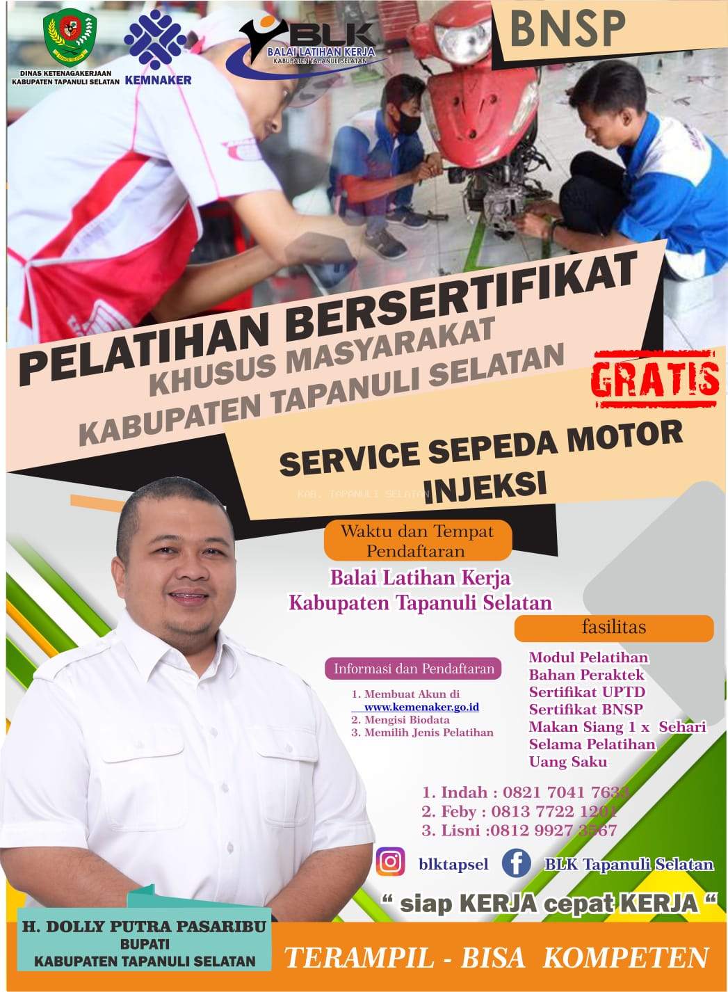 PELATIHAN SERVICE SEPEDA MOTOR INJEKSI GRATIS !!! 