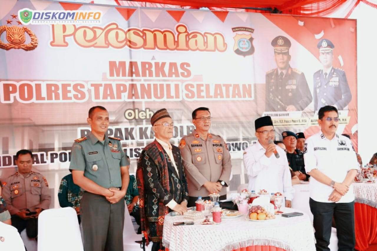 Bersama Kapolri, Bupati Tapsel Resmikan Mako Polres 