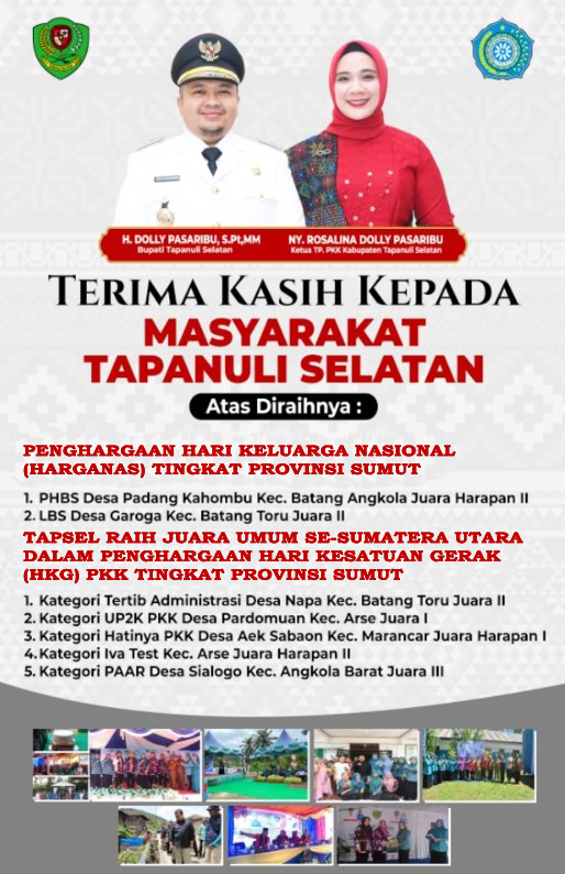 PENGHARGAAN HARGANAS & JUARA UMUM HKG PKK TK. PROVSU TAHUN 2023