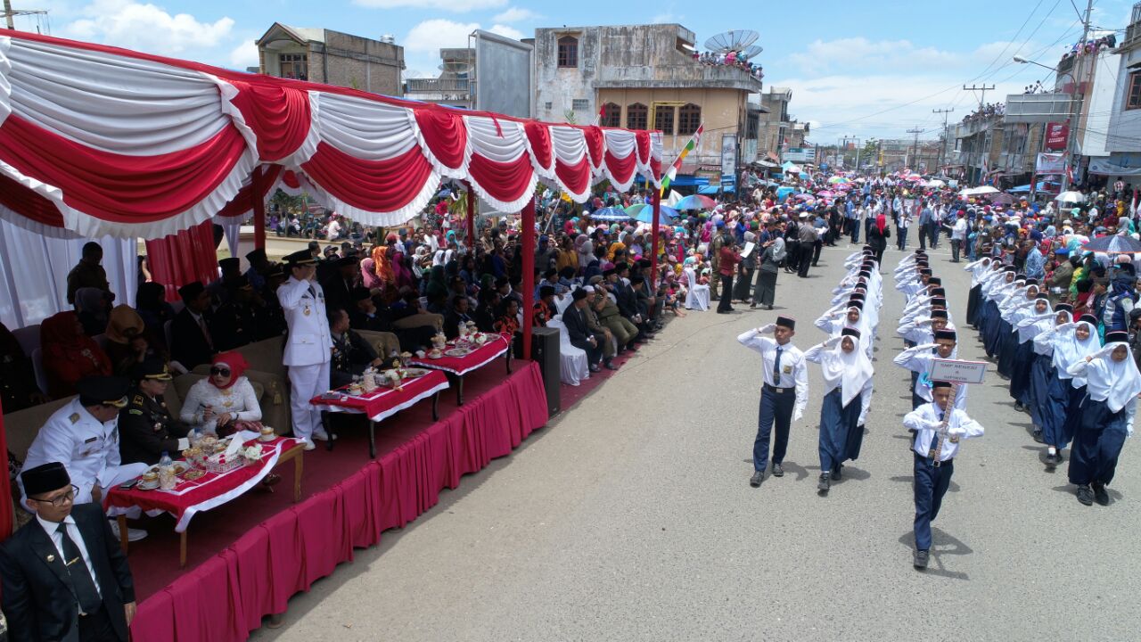 Pawai Karnaval Meriahkan HUT RI ke-72 di Tapsel